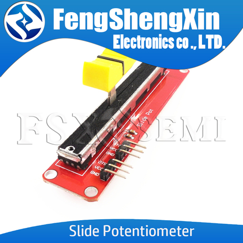 Potentiomètre coulissant linéaire 10K, Module à double sortie pour bloc électronique Arduino AVR ► Photo 1/2