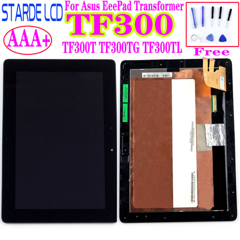 10.1 ''LCD pour Asus transformateur Pad TF300 TF300TG TF300F TF300TL 5158N FPC-1 LCD écran tactile numériseur avec cadre ► Photo 1/6