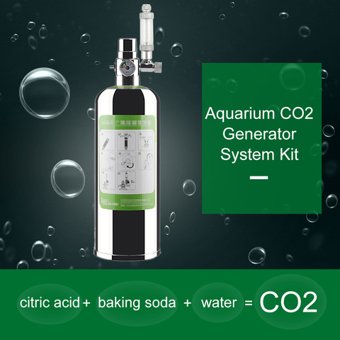 Aquarium CO2 générateur système co2 Kit acier inoxydable CO2 cylindre générateur système dioxyde de carbone réacteur Kit plantes Aquarium ► Photo 1/6