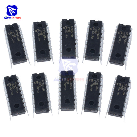 10 PCS/Lot puces IC PIC16F628A-I/P 16F628A PIC16F DIP-18 microcontrôleurs CMOS 8 bits à base de Flash 20 MHz IC ► Photo 1/1