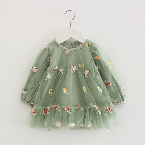 Robe de princesse pour bébés filles, vêtements pour nouveau-né, motif floral, en coton, manches longues, 2022 ► Photo 1/6