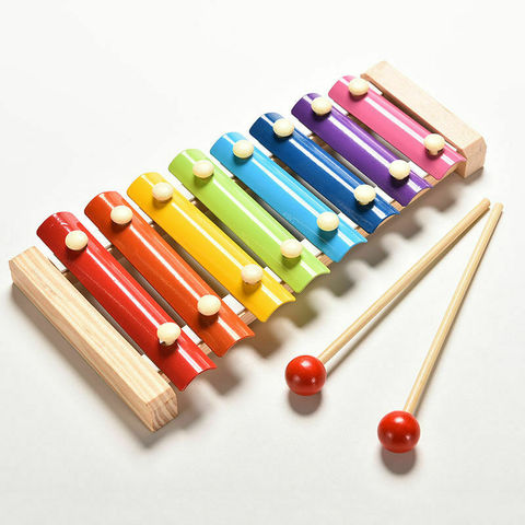 Bébé Instrument de musique jouet en bois Xylophone enfants enfants Musical drôle jouets pour bébé filles jouets éducatifs cadeaux bébé Xylophone ► Photo 1/6