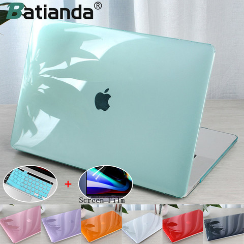 Coque rigide transparente en cristal de protection pour Macbook Air Retina Pro, avec barre tactile A2251 A2289A2159 A1706, version 13 2022 A1932 ► Photo 1/6