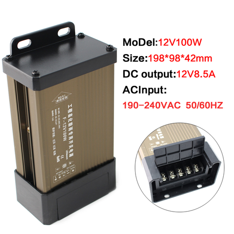 Source d'alimentation Smps 12V 500W, 5V 12V 24V 100W 200W 300W 400W 500W 220 W V à 5V 12V 24V, pour l'extérieur, étanche à la pluie ► Photo 1/6