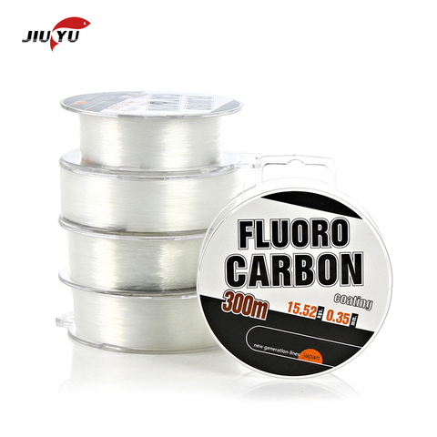 Revêtement fluorocarbone ligne de pêche ligne de pêche en Nylon Super forte carpe pêche lignes lisses 300M 0.30-0.50mm 30-45LB poisson d'hiver ► Photo 1/6