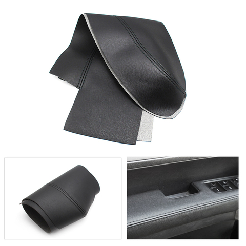 Housse de protection noire en cuir pour accoudoir de porte avant de voiture, 2 pièces, pour Honda CRV 2007 2008 2009 2010 2011 ► Photo 1/5