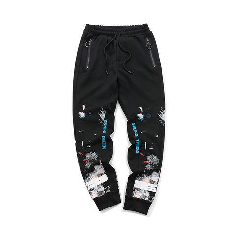 Pantalon de survêtement pour hommes et femmes, Streetwear, Style peinture, Hip Hop, sport, marque de mode, jogging Ow ► Photo 1/6