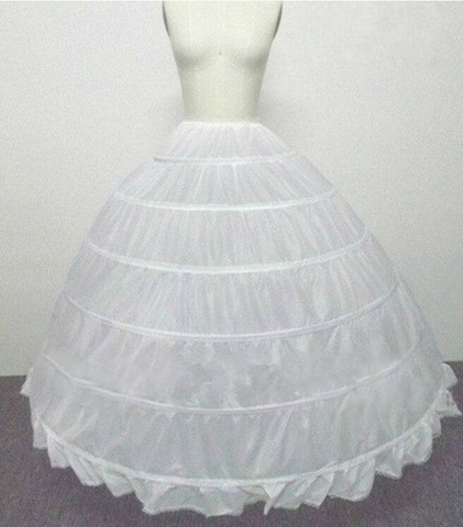 Jupon de mariage, accessoires de mariage robe de bal Crinoline, jupe sous-jupe 6 cercles, jupons en Stock ► Photo 1/6