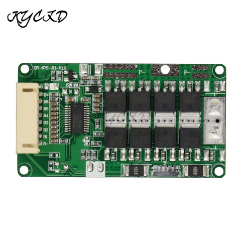 BMS 7S 24V 18a, carte de Protection de batterie Li-ion Lithium 18650, chargeur de batterie, PCB BMS 7S, pour Scooter électrique Ebike ► Photo 1/6