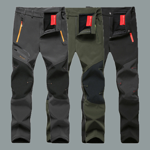 L-6XL Camping Escalade Pêche Randonnée Randonnée Hommes Été Hiver Polaire séchage Rapide Imperméable À L'eau Respirant Pantalon Pantalon de Sport ► Photo 1/6