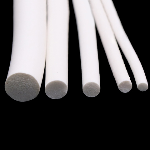 Bande d'éponge en caoutchouc de Silicone blanc, joint de tige de support en mousse circulaire à cellules fermées ► Photo 1/5