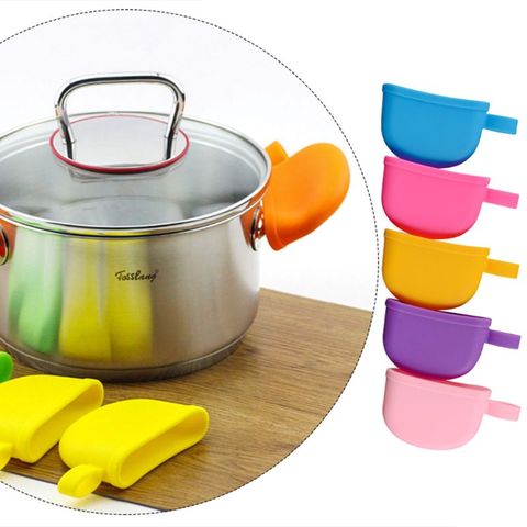 Accessoires de cuisine Silicone résistant à la chaleur couvercle anti-dérapant tenant la poignée de Pot de bouton ► Photo 1/6