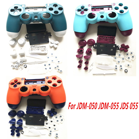 Contrôleur de jeu boîtier complet coque boutons ensemble de remplacement pour PS4 Pro JDS 055 JDM-050 JDM-055 Mod Kit bricolage réparation couverture ► Photo 1/1