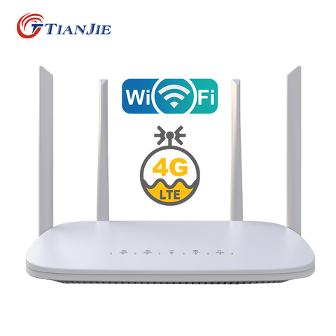 TIANJIE – modem wi-fi 4G LTE, GSM/UMTS/FDD/TDD, débloqué, avec 4 Ports RJ45 et quatre antennes externes, avec emplacement pour carte sim, LC116 ► Photo 1/6