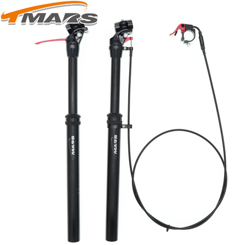 Tmars – tige de selle compte-gouttes réglable, avec télécommande, pour vélo mécanique, vtt, 27.2mm, 28.6, 30.1, 30.4, 30.9, 31.6, 110mm ► Photo 1/6