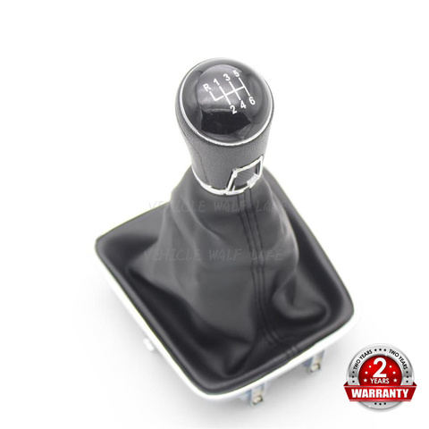 Levier de vitesse avec démarrage en cuir PU pour VW Tiguan 5N, 2007, 2008, 2009, 2010, 2011, 5/6 ► Photo 1/6