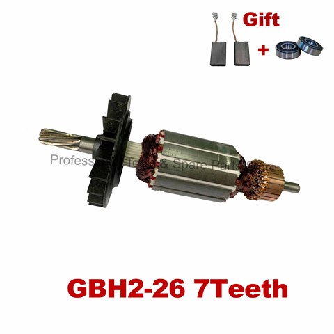 Roulement gratuit et brosse en carbone! Ancre de Rotor d'armature de AC220V-240V pour le marteau électrique de BOSCH GBH2-26 GBH 2-26 GBH2-26DRE GBH2-26DFR ► Photo 1/5