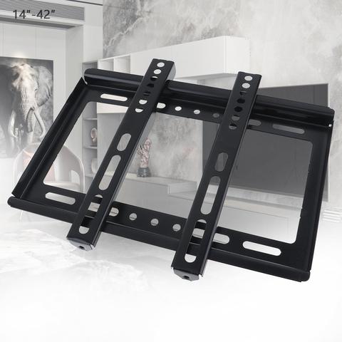 Cadre plat universel mince de TV de support de bâti de mur de TV de 25KG avec le gradient pour le plat de moniteur LED d'affichage à cristaux liquides de 14 - 42 pouces ► Photo 1/6