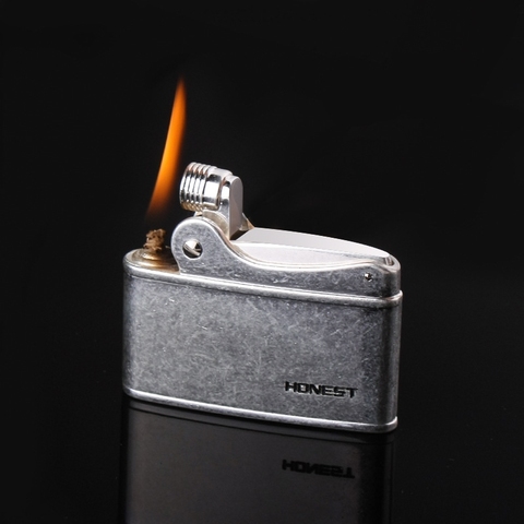 Appareil photo rétro pour hommes, briquet à essence, Gadgets gonflables en métal, en cuivre pur, briquet à essence ► Photo 1/5