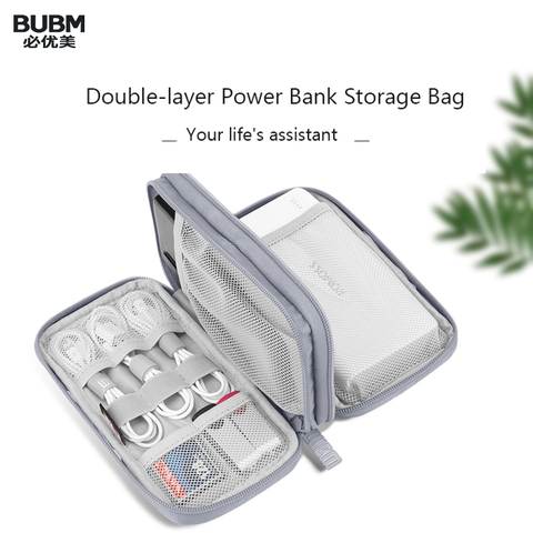 BUBM Portable 20000mAh sac de batterie externe, pochette de transport de batterie externe pour chargeur, câble USB, disque dur, écouteurs ► Photo 1/6