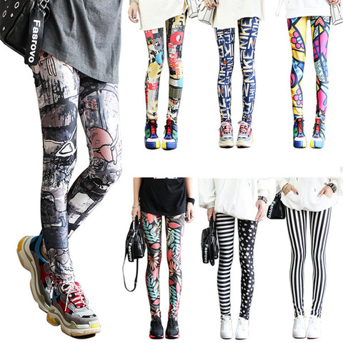 DOIAESKV Leggings de mode Sexy décontracté et coloré jambière ajustement la plupart des tailles Leggins pantalon pantalon Leggings femme ► Photo 1/6