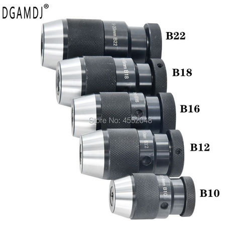 Pince de serrage de mandrin B10 B12 B16 B18 B22, mandrin JT6 à serrage automatique, mandrin de perceuse sans clé pour perceuse, mandrin de perceuse conique pour puissance ► Photo 1/4