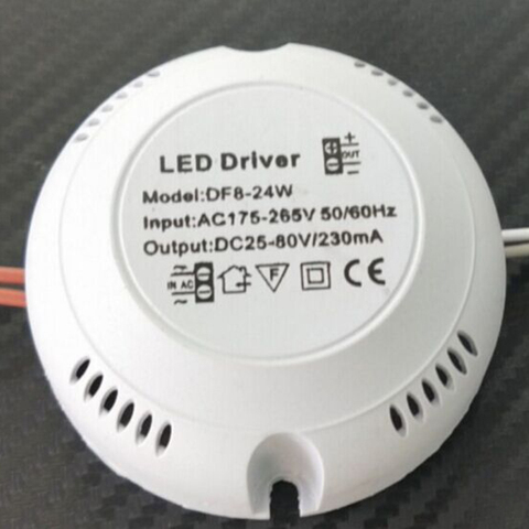 1 pc 24W 36w LED pilote, pilote de plafond, 220v rond pilote éclairage transformer pour LED Downlights, lumières ► Photo 1/6