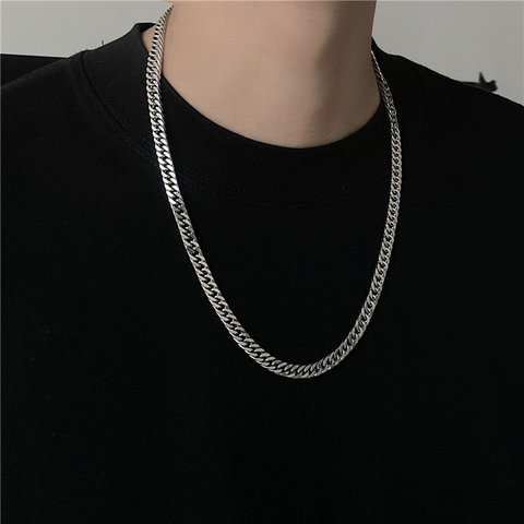 Ins Tide personnes prennent bijoux chaîne collier titane pour hommes et femmes métal acier inoxydable à la mode Cn (origine) ► Photo 1/5