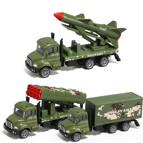 30 types alliage militaire camion modèle 1:64 échelle Diecasts jouets véhicules tirer armée Missile Transport voiture jouet pour enfants S017 ► Photo 1/6