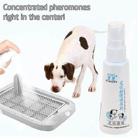 60ML chien de compagnie inducteur de pulvérisation chien toilette formation chiot positionnement défécation pot pour animaux de compagnie formation pulvérisation positionnement efficace Defec ► Photo 1/6