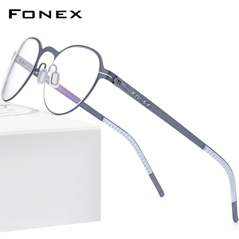 FONEX – monture de lunettes en alliage pour femmes, ronde, optique, Prescription pour myopie, coréen, sans vis, 2022, 994 ► Photo 1/6