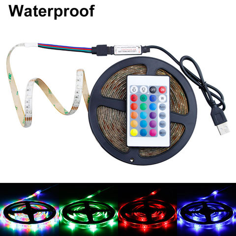 1M 2M 3M 4M 5M 2835 5V LED bande USB RGB Led bande Led rgb imperméable Led lumière extérieure/intérieure éclairage néon lampe TV rétro-éclairage ► Photo 1/6