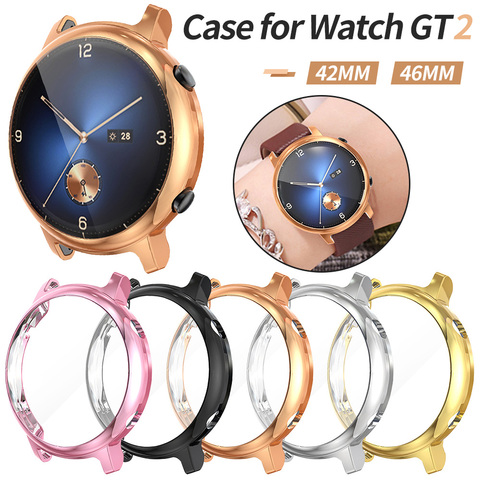 Pour Huawei montre GT 2 42mm 46mm 2e boîtier protection d'écran en TPU pour GT2 Pro montre résistant aux rayures coque pare-chocs accessoires ► Photo 1/6