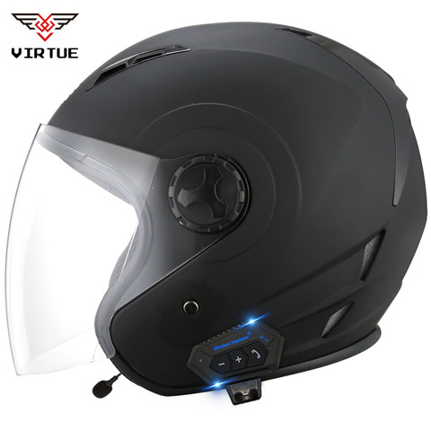 Casque de casque De Moto Bluetooth Motard Moto Casque écouteur sans fil haut-parleur Moto Casque Casco avec bluetooth ► Photo 1/5