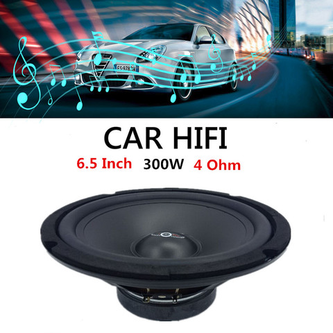 Haut-parleur Audio de voiture 6.5 pouces, 300W, 4ohm, haut-parleur de porte avant, subwoofer, composant Automobile, gamme complète, 1 pièce ► Photo 1/5