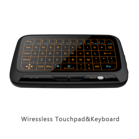 Mini clavier sans fil H18 2.4GHz, rétroéclairé, pavé tactile complet, grande taille, télécommande pour Android TV Box, PC RPI 3 B + ► Photo 1/6