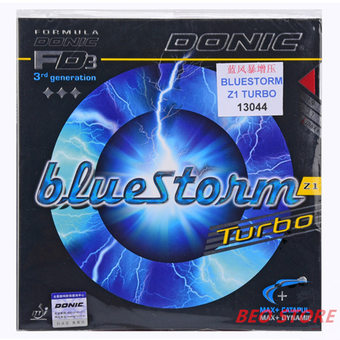 DONIC Bluestorm Z1 Turbo boutons en caoutchouc, avec éponge tenis de mesa tennis de table, ping pong ► Photo 1/5