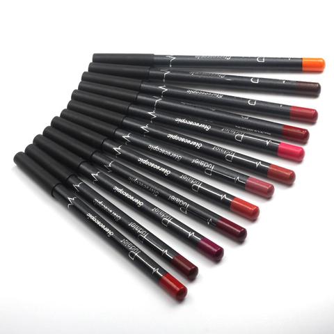 12 pièces professionnel étanche Lipliner crayon lisse naturel lèvre Liner stylo lèvre longue durée hydratant cosmétique maquillage ► Photo 1/6