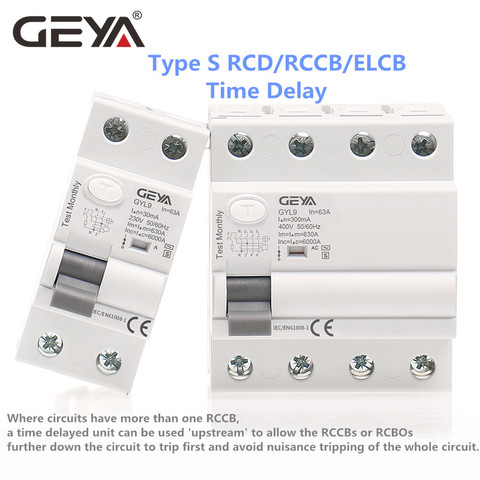 GEYA-disjoncteur électromagnétique à retardement Type AC-S, RCD RCCB ELCB ► Photo 1/6