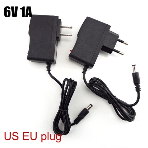 6V 1A ca à cc 100V-240V chargeur mural alimentation 1000ma adaptateur convertisseur adaptateur transformateur US ue prise de charge 5.5mm * 2.5mm ► Photo 1/6