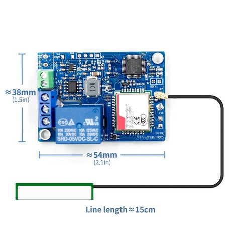 Module de relais à 1 canal SMS GSM, commutateur de télécommande SIM800C, pour pompe à oxygène de serre ► Photo 1/6