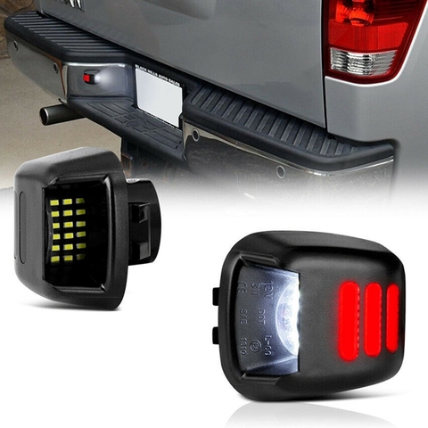 Feux de plaque d'immatriculation LED, feu arrière étanche pour Nissan Navara D40 Frontier Titan 2007 – 2016 ► Photo 1/6