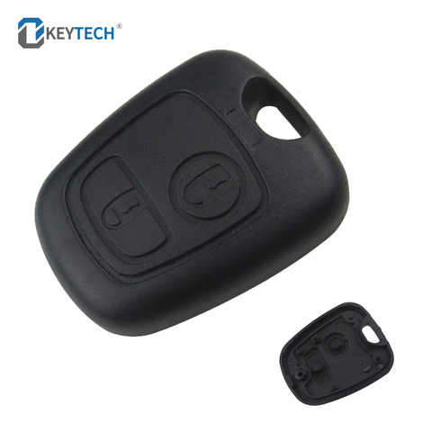 Coque de clé de voiture avant, étui de remplacement pour télécommande à 2 boutons, vierge, sans lame, pour Peugeot 107 206 207 306 307 407 et citroën ► Photo 1/6