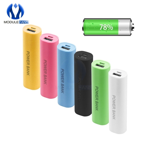 1x18650 USB chargeur portatif batterie chargeur boîtier bricolage pour téléphone portable pour 18650 batteries couleur bonbon DC 5V ► Photo 1/6