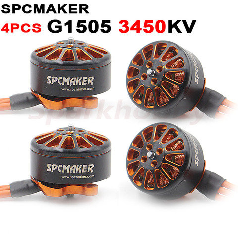 4 PIÈCES SPCMAKER Galopant G1505 1505 3450KV Électrique 3-6S Moteur Brushless Poids Léger pour RC FPV Racing Cinewhoop Conduit Drone ► Photo 1/6