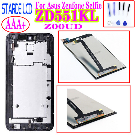 STARDE – ensemble écran tactile LCD avec châssis, 5.5 pouces, pour Asus Zenfone Selfie ZD551KL, avec outils gratuits ► Photo 1/6