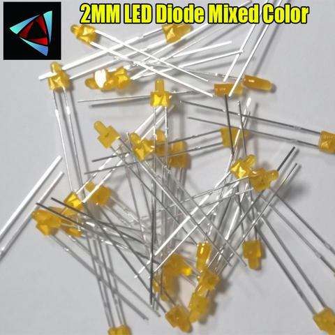 50 Pièces 2MM Diode LED Mixte Couleur Orange ► Photo 1/1