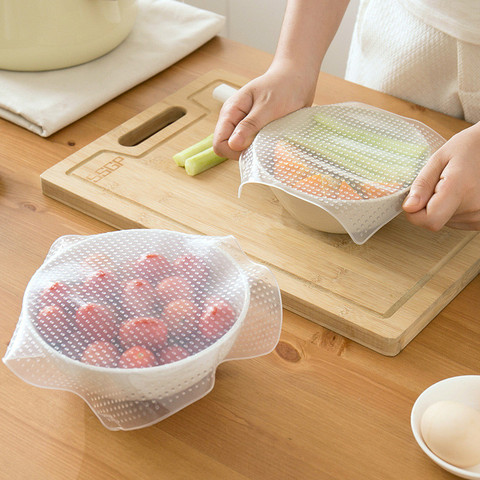 Nouveau couvercle de bol en Silicone réutilisable joint d'emballage alimentaire couvercle sous vide extensible multifonctionnel alimentaire frais gardant outil de cuisine ► Photo 1/6