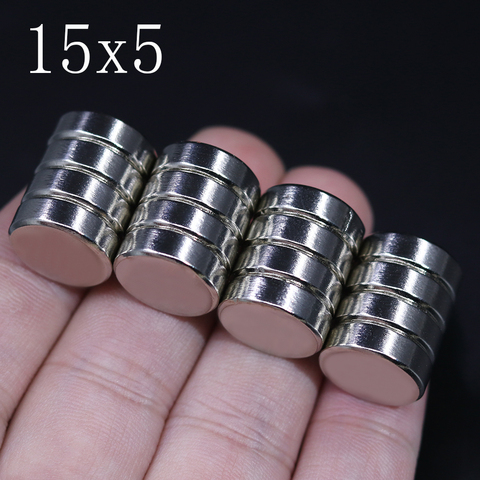 2/5/10/20/50 Pcs 15x5 aimant néodyme 15mm x 5mm N35 NdFeB rond Super puissant fort disque imanes magnétique Permanent 15x5 ► Photo 1/6