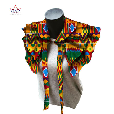 BRW-colliers africains pour femmes, faux collier en tissu, Chokers africains, imprimés, Ankara, faux col fait à la main, WYB257 ► Photo 1/6